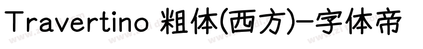 Travertino 粗体(西方)字体转换